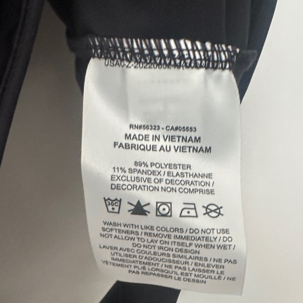 Nike Women's Black Cropped Scoop-Neck Tee Tie Back - Picture 7 of 7